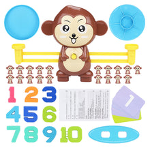 Load image into Gallery viewer, Montessori Math Balancing Scale Number Board Game Educational Toy Monkey Pig Dog Animal Figure Baby Preschool Math Toys