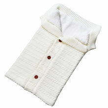 Load image into Gallery viewer, CALOFE Baby Sleeping Bag Thicken Envelope Winter Kids Stroller Sleepsack Knitted Sleep Sack Newborn Swaddle Knit Wool Slaapzak