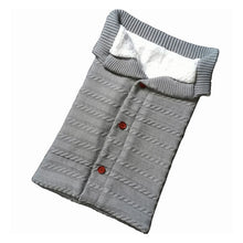 Load image into Gallery viewer, CALOFE Baby Sleeping Bag Thicken Envelope Winter Kids Stroller Sleepsack Knitted Sleep Sack Newborn Swaddle Knit Wool Slaapzak