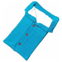 Load image into Gallery viewer, CALOFE Baby Sleeping Bag Thicken Envelope Winter Kids Stroller Sleepsack Knitted Sleep Sack Newborn Swaddle Knit Wool Slaapzak