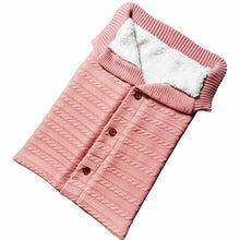 Load image into Gallery viewer, CALOFE Baby Sleeping Bag Thicken Envelope Winter Kids Stroller Sleepsack Knitted Sleep Sack Newborn Swaddle Knit Wool Slaapzak