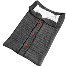 Load image into Gallery viewer, CALOFE Baby Sleeping Bag Thicken Envelope Winter Kids Stroller Sleepsack Knitted Sleep Sack Newborn Swaddle Knit Wool Slaapzak