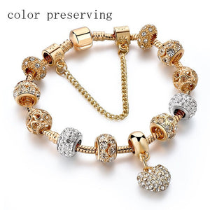 Crystal Heart Charm Bracelets