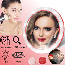 Load image into Gallery viewer, Lighted Mini Circular Makeup Mirror