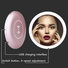 Load image into Gallery viewer, Lighted Mini Circular Makeup Mirror