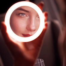 Load image into Gallery viewer, Lighted Mini Circular Makeup Mirror
