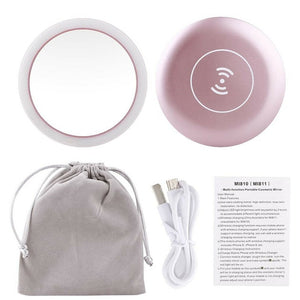 Lighted Mini Circular Makeup Mirror