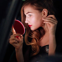 Load image into Gallery viewer, Lighted Mini Circular Makeup Mirror