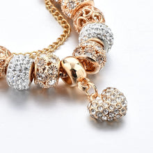 Load image into Gallery viewer, Crystal Heart Charm Bracelets