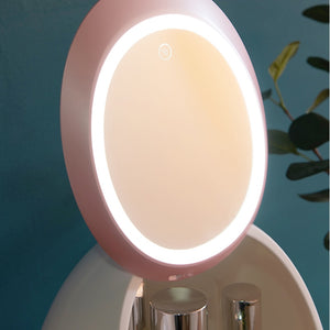 USB Rechargeable Makeup Organizer Cosmetic Storage Box Portable Jewelry Container Dust proof Drawer Waterproof Mirror LED Light