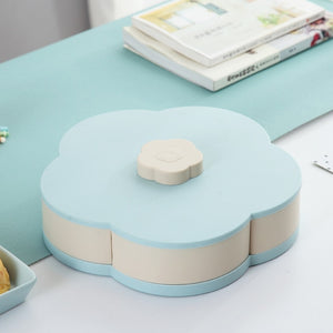 Creative Double-layer Rotary Storage Box Flower