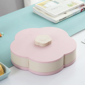 Creative Double-layer Rotary Storage Box Flower