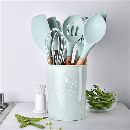 12pcs Kitchen Utensil Set Silicone Cooking Tools