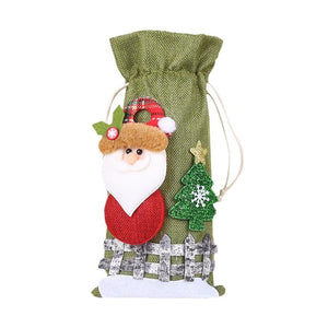 Christmas Red Wine Bottle Cover