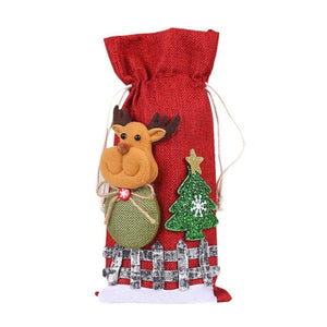 Christmas Red Wine Bottle Cover