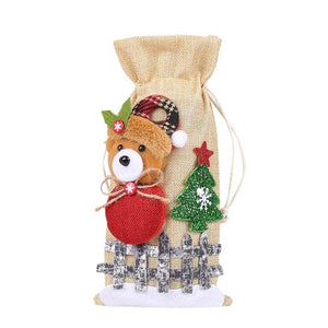 Christmas Red Wine Bottle Cover