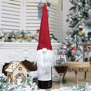 Christmas Red Wine Bottle Cover