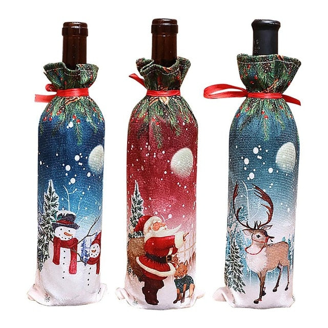 New Year 2020 Christmas Wine Bottle bag