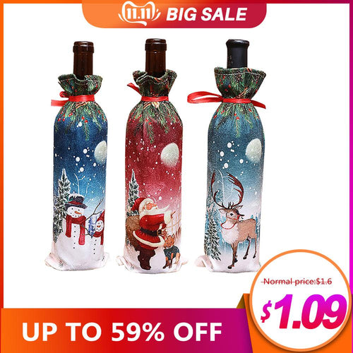 New Year 2020 Christmas Wine Bottle bag