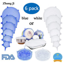 Load image into Gallery viewer, Silicone Stretch Lids (Set of 6) Reusable Food