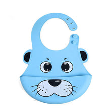 Load image into Gallery viewer, Cartoon Baby Silicone Bibs Waterproof