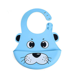 Cartoon Baby Silicone Bibs Waterproof
