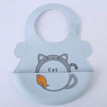 Load image into Gallery viewer, Cartoon Baby Silicone Bibs Waterproof
