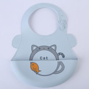 Cartoon Baby Silicone Bibs Waterproof