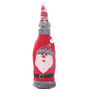 Christmas Red Wine Bottle Cover