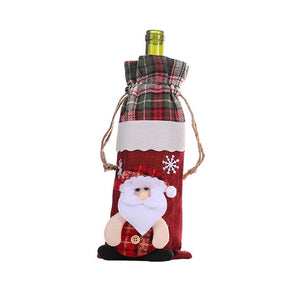 Christmas Red Wine Bottle Cover