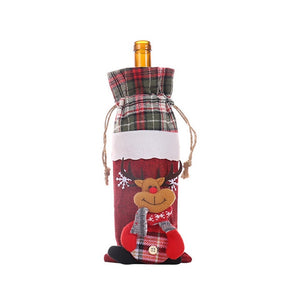 Christmas Red Wine Bottle Cover