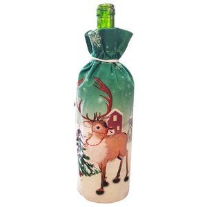 Christmas Red Wine Bottle Cover