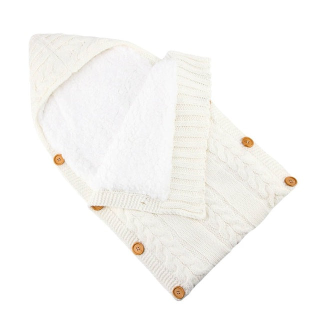 Newborn Baby Cute Knitted Crochet Hooded Sleeping Bags