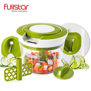 Quick Pull String Food Chopper Spiral Slicer