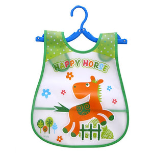 Adjustable Baby Bibs EVA Plastic Waterproof