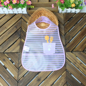 Adjustable Baby Bibs EVA Plastic Waterproof