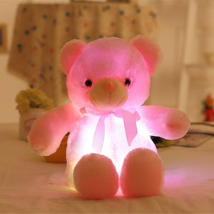 Kawaii Bear Led Pillow Light Up Stuffed Animal Plush Toys Lovely Plush Bear Light Up Pillow Gifts for Girls Christmas Gifts 50cm