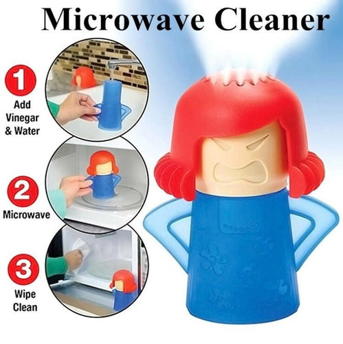 Angry Mama Microwave Cleaner Easily Cleans