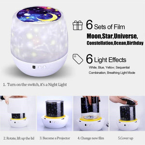 Night Light Projector Star Moon Sky