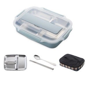 Stainless Steel Lunch Box With Spoon Leak-proof Lunch Bento Boxes