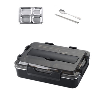 Stainless Steel Lunch Box With Spoon Leak-proof Lunch Bento Boxes