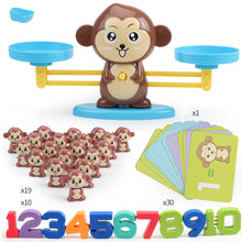 Load image into Gallery viewer, Montessori Math Balancing Scale Number Board Game Educational Toy Monkey Pig Dog Animal Figure Baby Preschool Math Toys