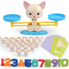 Load image into Gallery viewer, Montessori Math Balancing Scale Number Board Game Educational Toy Monkey Pig Dog Animal Figure Baby Preschool Math Toys