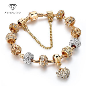 Crystal Heart Charm Bracelets