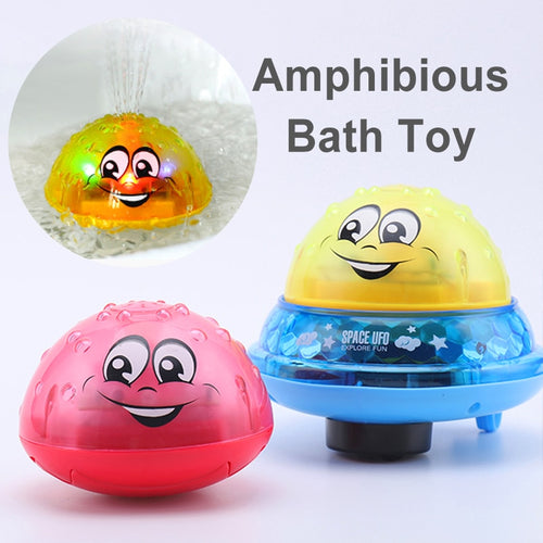 Bath Toys Spray Water Light Rotate with Shower Pool
