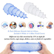 Load image into Gallery viewer, Silicone Stretch Lids (Set of 6) Reusable Food